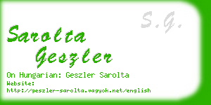 sarolta geszler business card